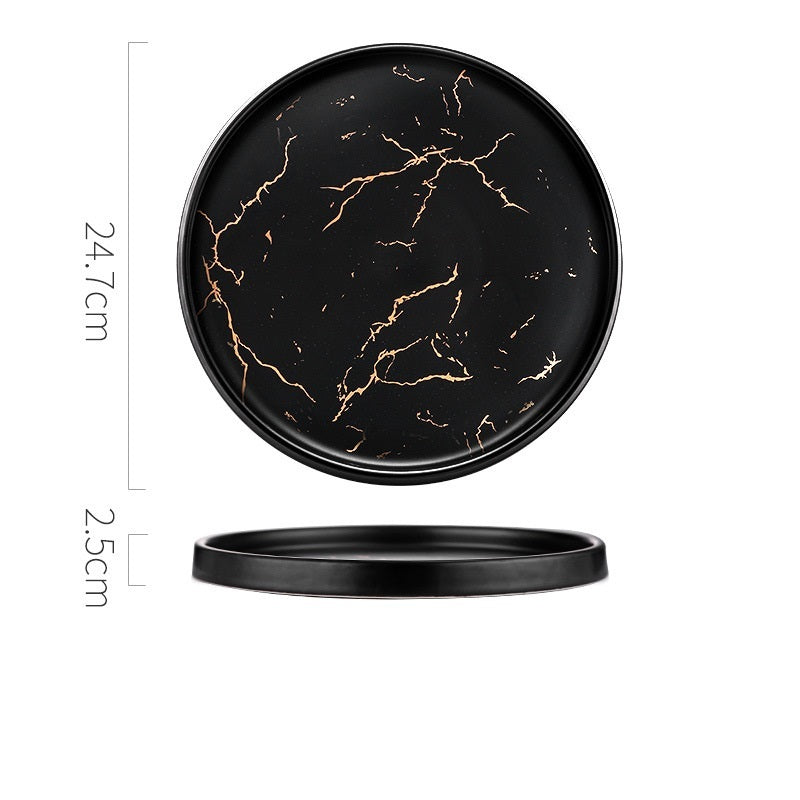 Nordic Marble Ceramic Dinner Plate