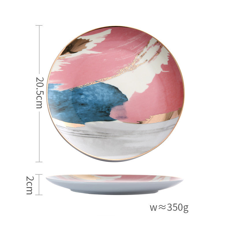Colorful Cloud Ceramic Salad Plate