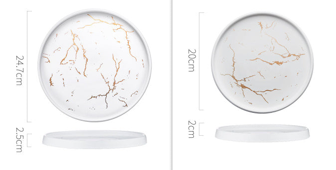 Nordic Marble Ceramic Dinner Plate