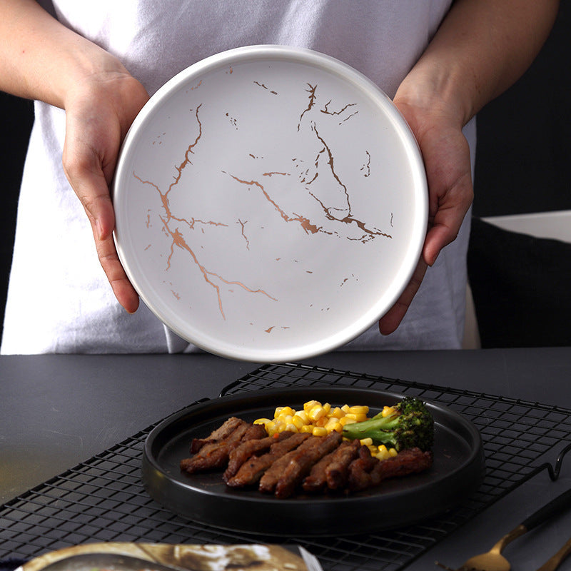 Nordic Marble Ceramic Dinner Plate
