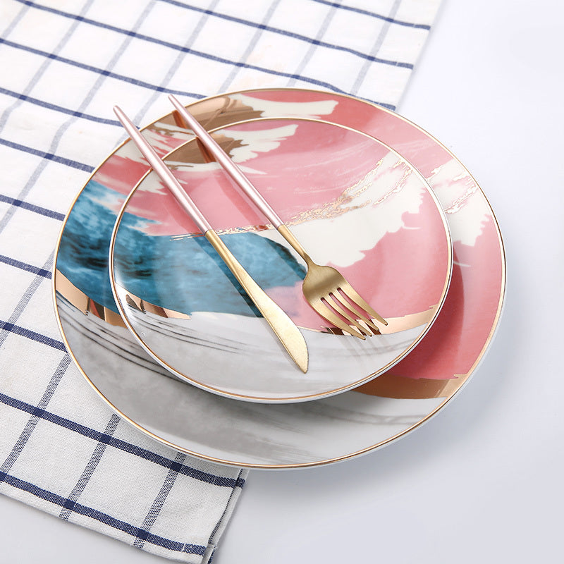 Colorful Cloud Ceramic Salad Plate