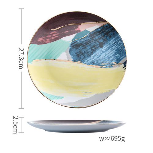 Colorful Cloud Ceramic Salad Plate