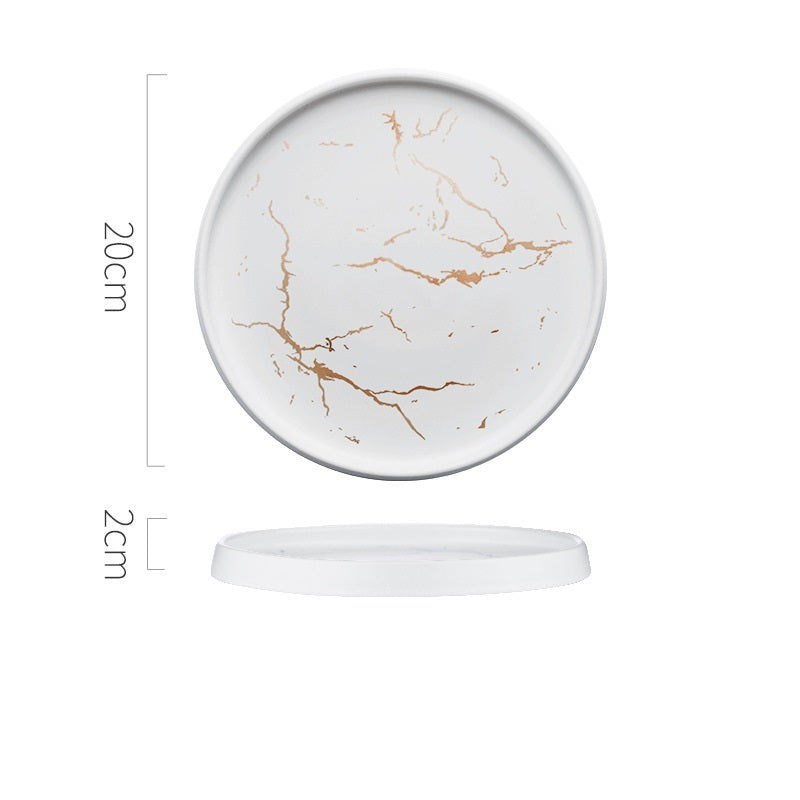 Nordic Marble Ceramic Dinner Plate