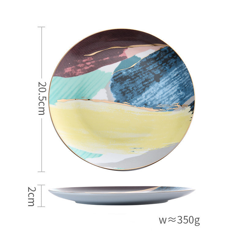 Colorful Cloud Ceramic Salad Plate