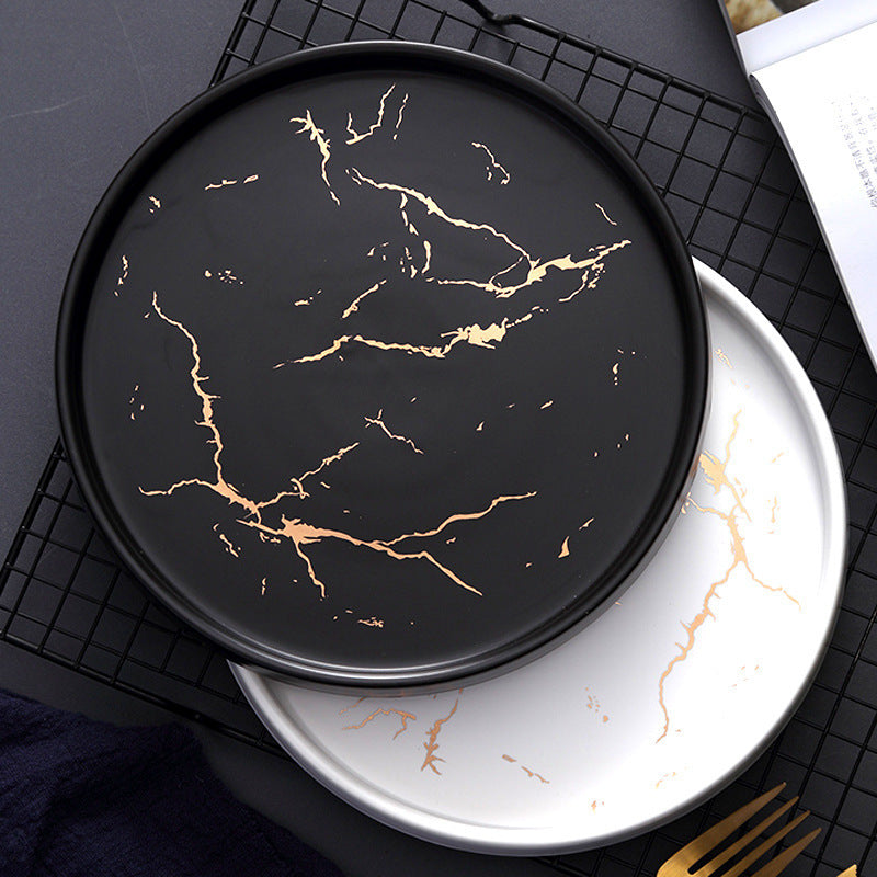 Nordic Marble Ceramic Dinner Plate