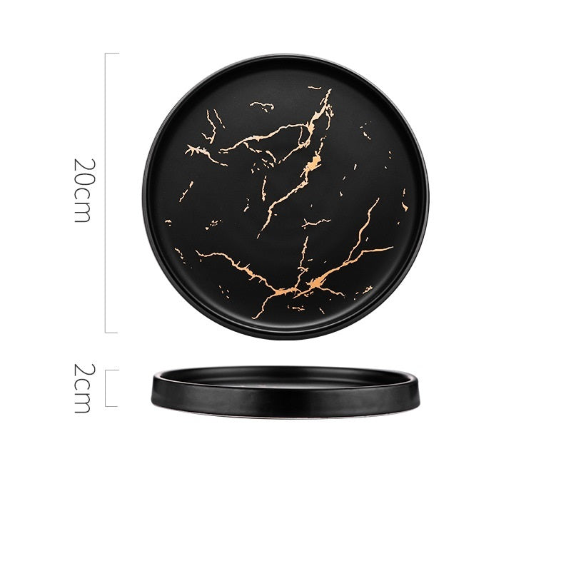 Nordic Marble Ceramic Dinner Plate
