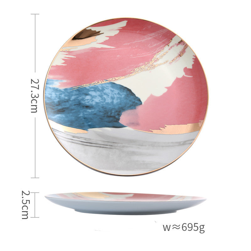 Colorful Cloud Ceramic Salad Plate
