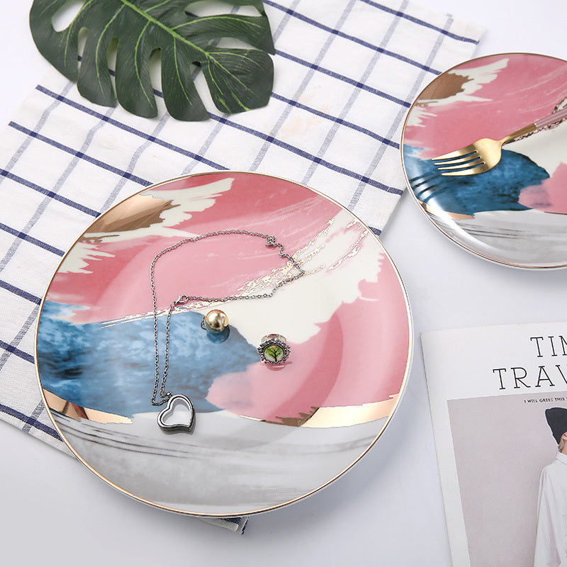 Colorful Cloud Ceramic Salad Plate